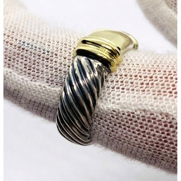 David Yurman Gold and Silver Women's Ring - Picture 3 of 8